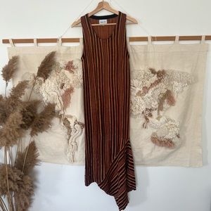 Knit bronze gold midi dress by Bimba & Lola